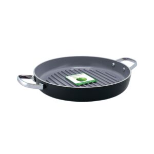GRILLPAN 28CM W/HANDLE ESSNT'L. ALUMINUM GRILLPAN 28CM W/HANDLE ESSNT'L. ALUMINUM